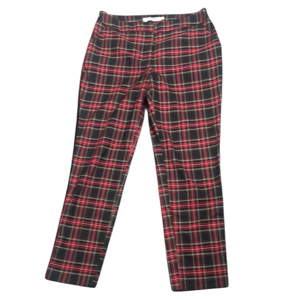 NAF NAF Plaid Trousers in Red and Black size 38 size M holidays
